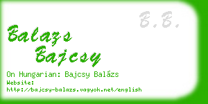 balazs bajcsy business card